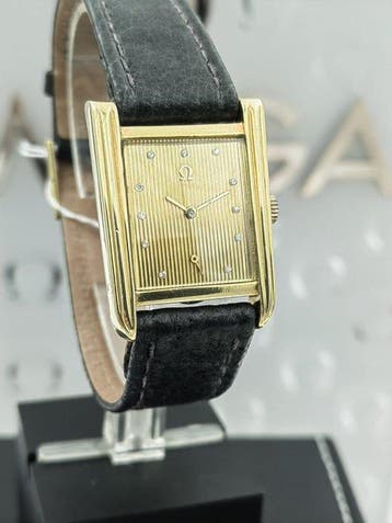 Omega - Tank - Gold Diamond Dial - Solid 18k gold - Heren -, Bijoux, Sacs & Beauté