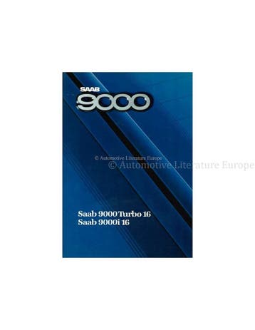 1987 SAAB 9000 BROCHURE FINS