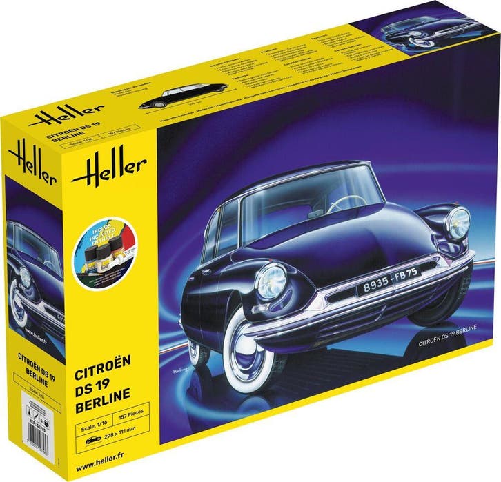 Heller 56795 STARTER KIT Citroen DS 19 Bouwpakket Schaal, Hobby & Loisirs créatifs, Modélisme | Voitures & Véhicules, Envoi