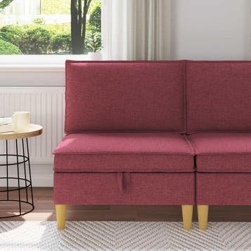 vidaXL Sofa met opslag Stof, Huis en Inrichting, Zetels | Zetels, Verzenden, Nieuw