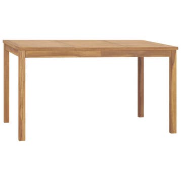 vidaXL Tuintafel 140x80x77 cm massief teakhout, Tuin en Terras, Tuintafels, Verzenden, Nieuw