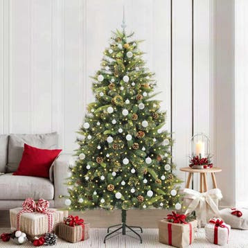 vidaXL Kunstmatige Scharnierende Kerstboom met Kegels Groen, Diversen, Kerst, Verzenden, Nieuw