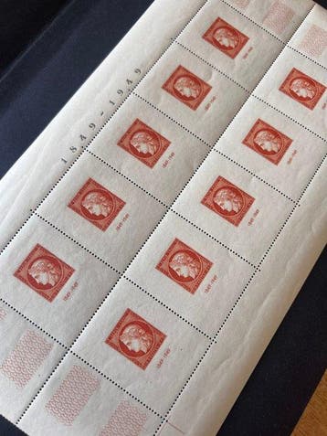 Frankrijk 1949 - Frankrijk blok vel van de honderdjarige