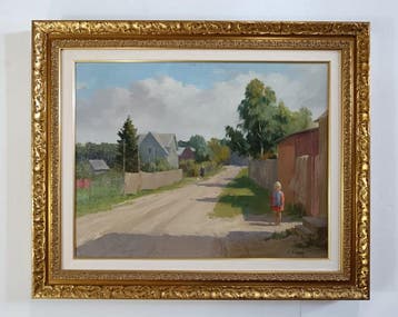 Ilmar Kimm (1920-2011) - Paesaggio rurale Sovietico, Antiquités & Art