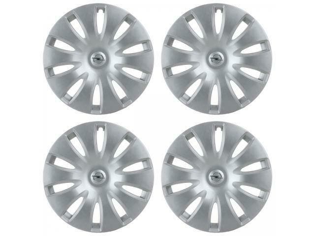 4x ORIGINAL GM wielafdekking wielafdekking Opel ZILVER 17 In, Auto-onderdelen, Banden en Velgen, Ophalen of Verzenden