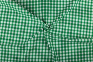 Geblokte stof groen wit geruit - 10mm geruit, 120 cm of meer, Ophalen of Verzenden, Katoen, Groen