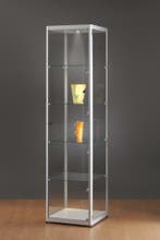 *TIP*  Luxe vitrinekast aluminium 50 cm met LED-verlichting, Ophalen of Verzenden