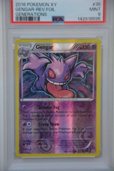 Pokémon - 1 Graded card - Gengar 35 Reverse holo, Foil - PSA, Hobby en Vrije tijd, Verzamelkaartspellen | Pokémon