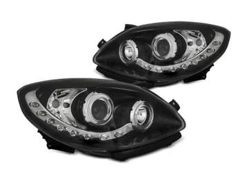 Koplamp units LED DRL geschikt voor Renault Twingo Black, Auto-onderdelen, Verzenden, Nieuw, Renault