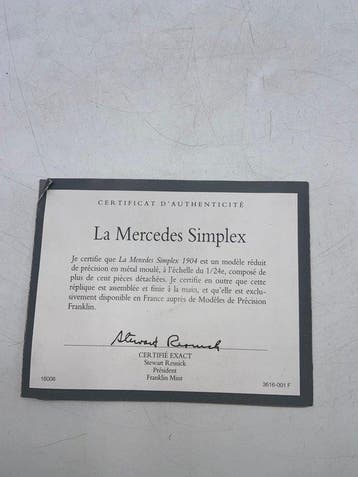 Franklin Mint 1:24 - Voiture miniature - Mercedes Simplex, Nieuw