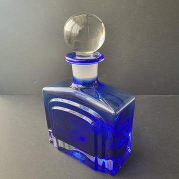 Karaf - Glas - Kobaltblauw
