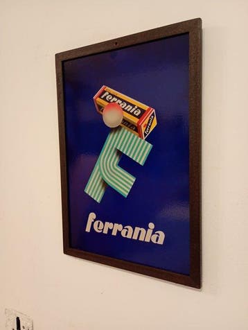 Ferrania - Reclamebord - Metaal, Nieuw