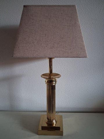 Tafellamp - Verguld messing - lamp in empirestijl