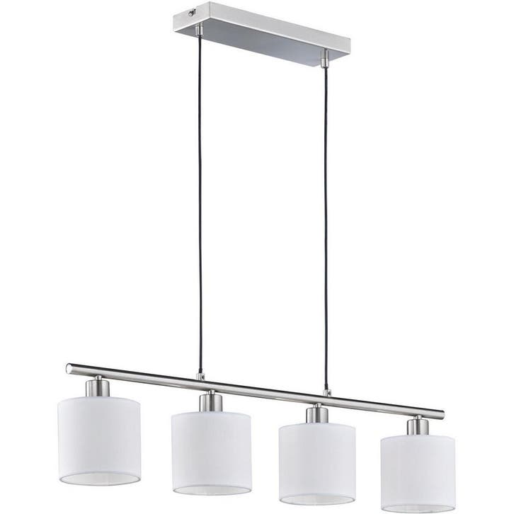 LED Hanglamp Trion Torry - Mat Nikkel, Aluminium, 4x E14 Fit, Huis en Inrichting, Lampen | Hanglampen, Nieuw, Verzenden