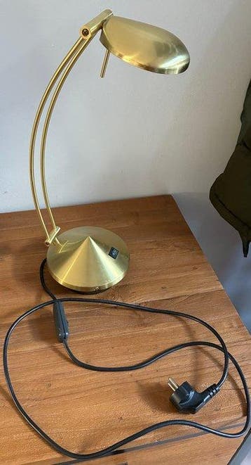 Bankierslamp - Verguld messing