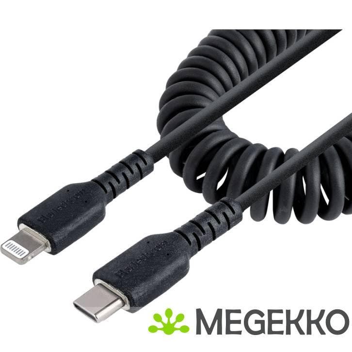 StarTech.com RUSB2CLT1MBC Lightning-kabel 1 m Zwart, Computers en Software, Pc- en Netwerkkabels, Nieuw, Verzenden