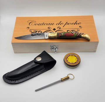 Laguiole Bougna - Tafelmessenset - Staal - Vouwmes cadeauset, Antiek en Kunst
