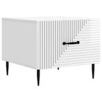 vidaXL Salontafel met lade Hoogglans Wit 49 x 50 x 40 cm, Verzenden
