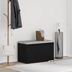 vidaXL Hallenbank met lade Zwart Eiken 80 x 40 x 45 cm, Verzenden