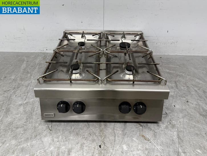 RVS Zanussi 4 Pits Opzet Fornuis GAS Horeca, Zakelijke goederen, Horeca | Keukenapparatuur, Ophalen of Verzenden