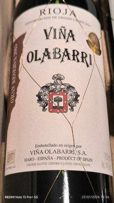2015 Viña Olabarri - Rioja Gran Reserva, DOC - 6 Flessen, Verzamelen, Wijnen