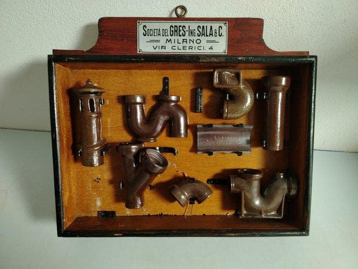 Industriële apparatuur - Prikbord - monsterproeven - jaren, Antiek en Kunst, Curiosa en Brocante