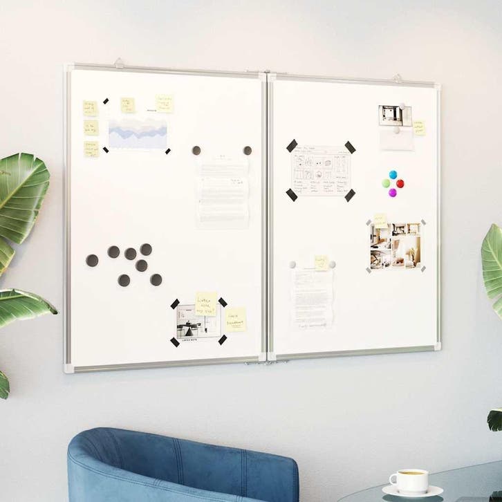 vidaXL Whiteboard magnetisch inklapbaar 120x80x1,7 cm, Articles professionnels, Articles professionnels Autre, Envoi