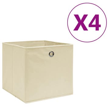 vidaXL Opbergboxen 4 st 28x28x28 cm nonwoven stof, Verzenden