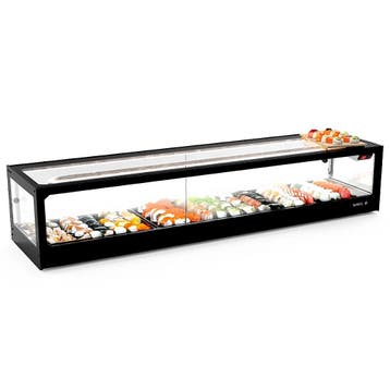 Sushivitrine | LOGIC | Zwart | 0°C/+4°C | Statisch | 1, Verzenden, Nieuw in verpakking