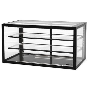 Neutrale Vitrine | INTEGRA | Zwart | 3 Niveaus |, Verzenden, Nieuw in verpakking