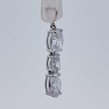 Zonder minimumprijs - Hanger - 14 karaat Witgoud - 2.04ct.
