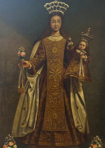 Scuola Iberica (XVIII-XIX) - Madonna con bambino