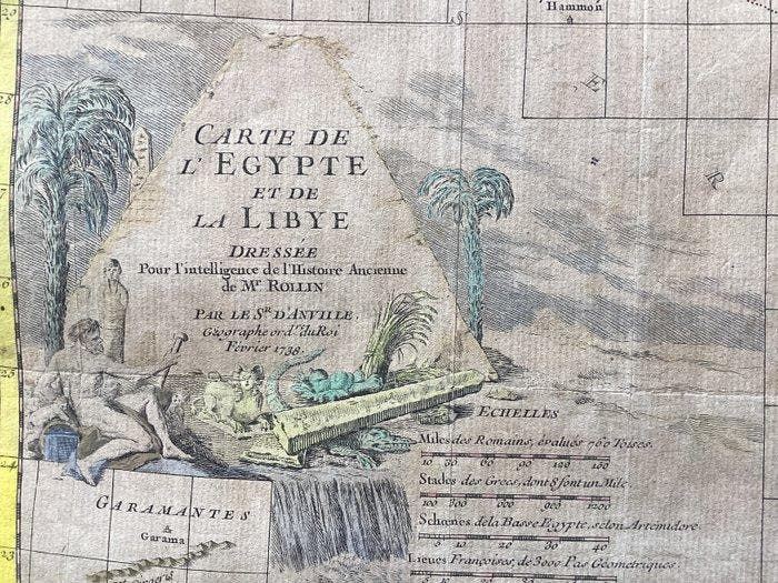 Egypt, Libya - Libië, Egypte.; Jean-Baptiste Bourguignon, Boeken, Atlassen en Landkaarten