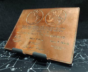 Herdenkingsplaat van de Apollo-11-missie - 1960-1970