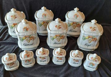 Service à café (12) - Porcelaine - Pots à épices tchéque