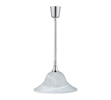 Trio VIOLA hanglamp | E27 Fitting | nikkel mat met wit gebor, Verzenden