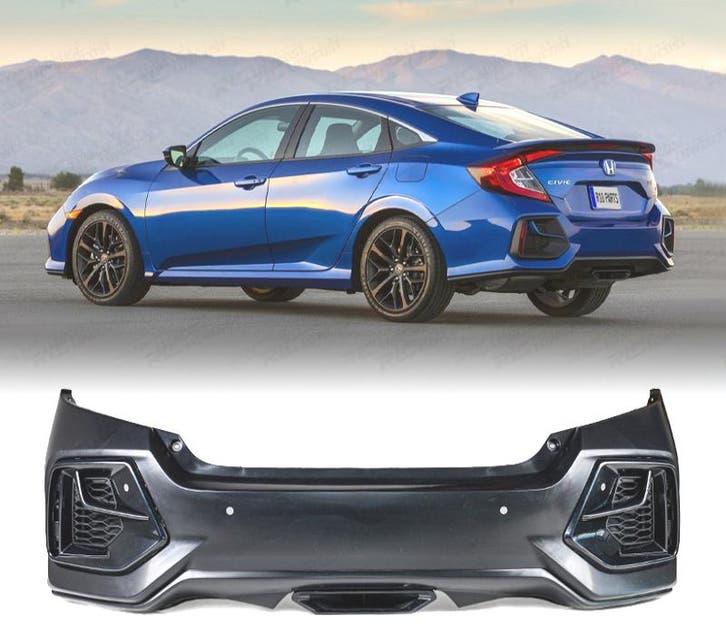 Pare Chocs Arrière Pour Honda Civic 16- Look New Si, Autos : Pièces & Accessoires, Carrosserie & Tôlerie, Envoi