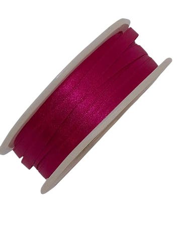 Satijnlint dubbelsatijn antennelint 207 azalea cyclaam 6 mm, Nieuw