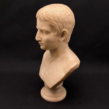 Buste, Il giovane Ottaviano Augusto - 31 cm - Marmer