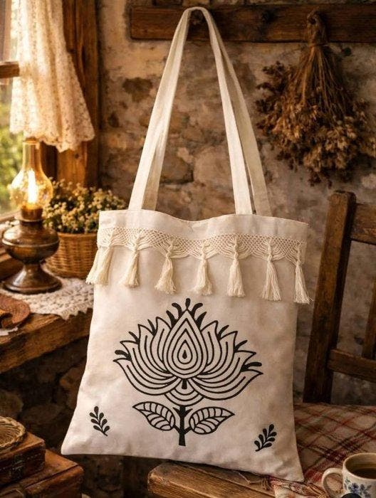 Tafelkleed - 160 cm - 160 cm - tafelkleed en tas, Antiquités & Art, Tapis & Textile