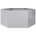 vidaXL Plantenbak zeshoek 104x90x45 cm gegalvaniseerd staal, Verzenden