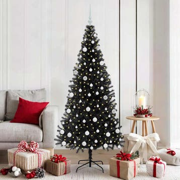 vidaXL Kerstboom Zwart 180 cm PVC, Verzenden