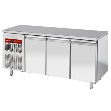 Geventileerde koeltafel, 3 deuren GN 1/1, groep aan linkse k, Verzenden