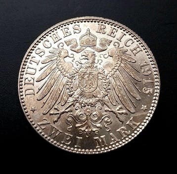 Duitsland, keizerrijk 2 Mark 1915 Death of George II
