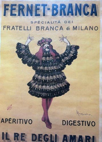 Leonetto Cappiello - Manifesto pubblicitario Fernet Branca –