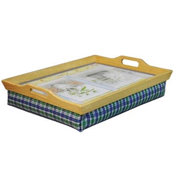 Houten schootdienblad met kussen, Ophalen of Verzenden
