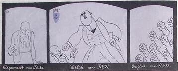 Propaganda in België op spotprent (lijst optie, Lithos), Antiek en Kunst, Verzenden
