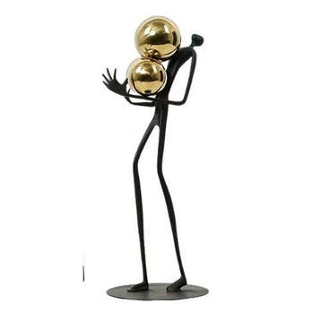 sculptuur, Abstract Figure – Modern Metal Sculpture with