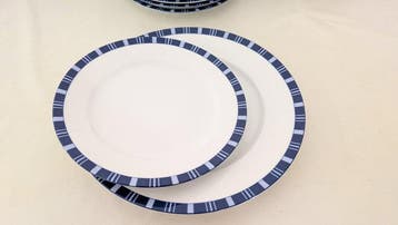 Rosenthal - Service de dîner (19) - Porcelaine - Cora bleu, Antiquités & Art