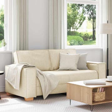 vidaXL 2-zitsbank / zetel Linnen 180x78x84 cm, Verzenden, Nieuw